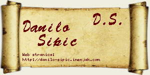 Danilo Šipić vizit kartica